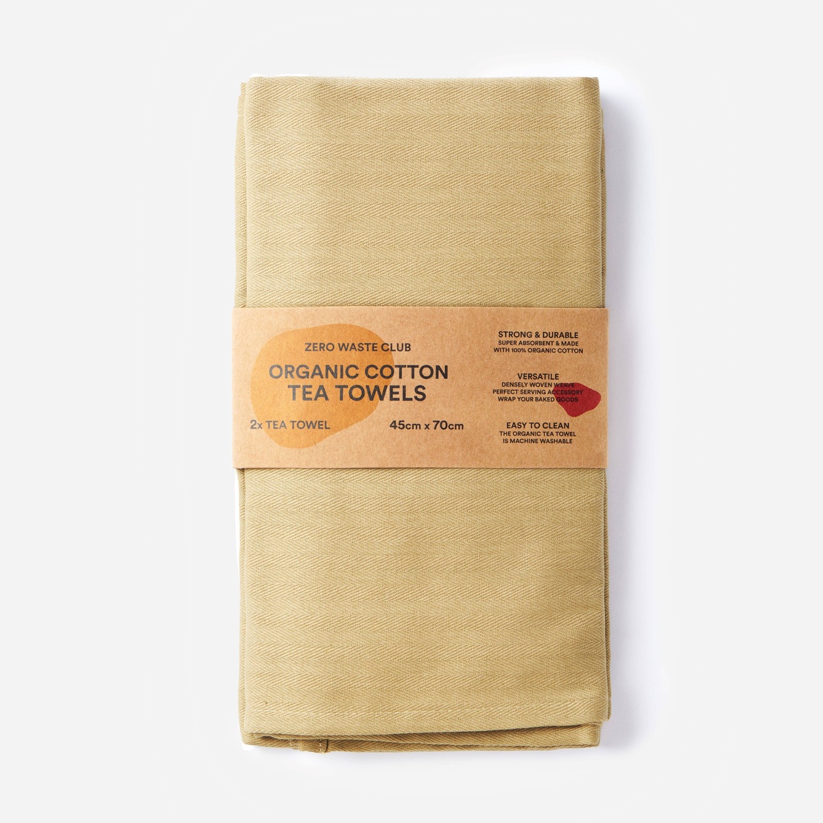 Zero Waste Club – Organic Cotton Tea Towels (Pack of 2) Zero Waste Club - Organic Cotton Tea Towels (Pack of 2) polyester - image 7