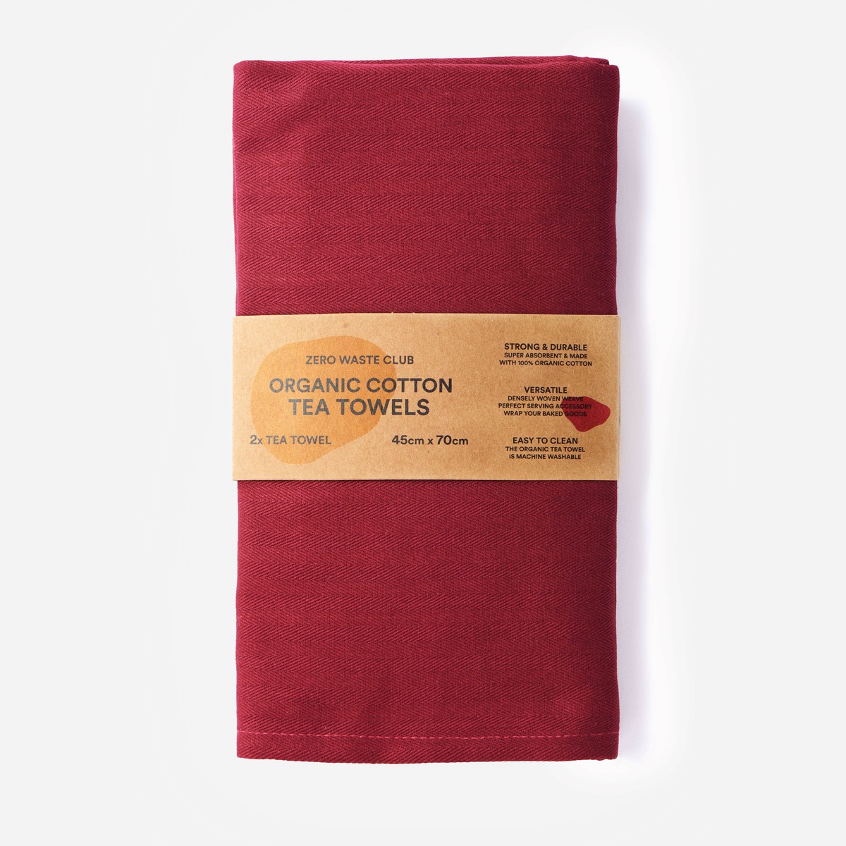 Zero Waste Club – Organic Cotton Tea Towels (Pack of 2) Zero Waste Club - Organic Cotton Tea Towels (Pack of 2) polyester - image 10