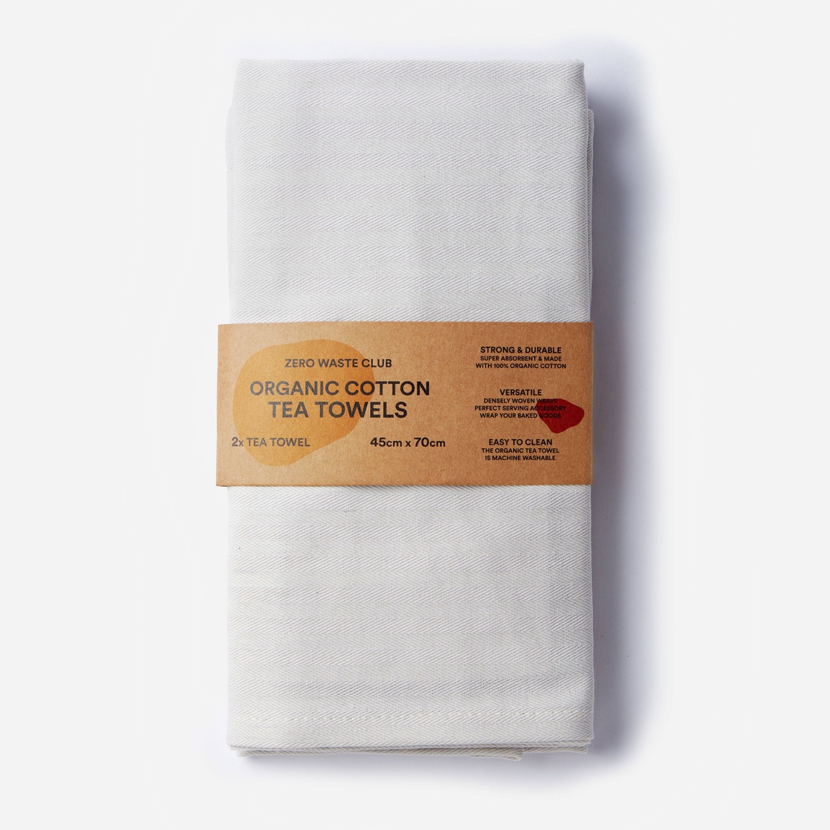 Zero Waste Club – Organic Cotton Tea Towels (Pack of 2) Zero Waste Club - Organic Cotton Tea Towels (Pack of 2) polyester - image 8