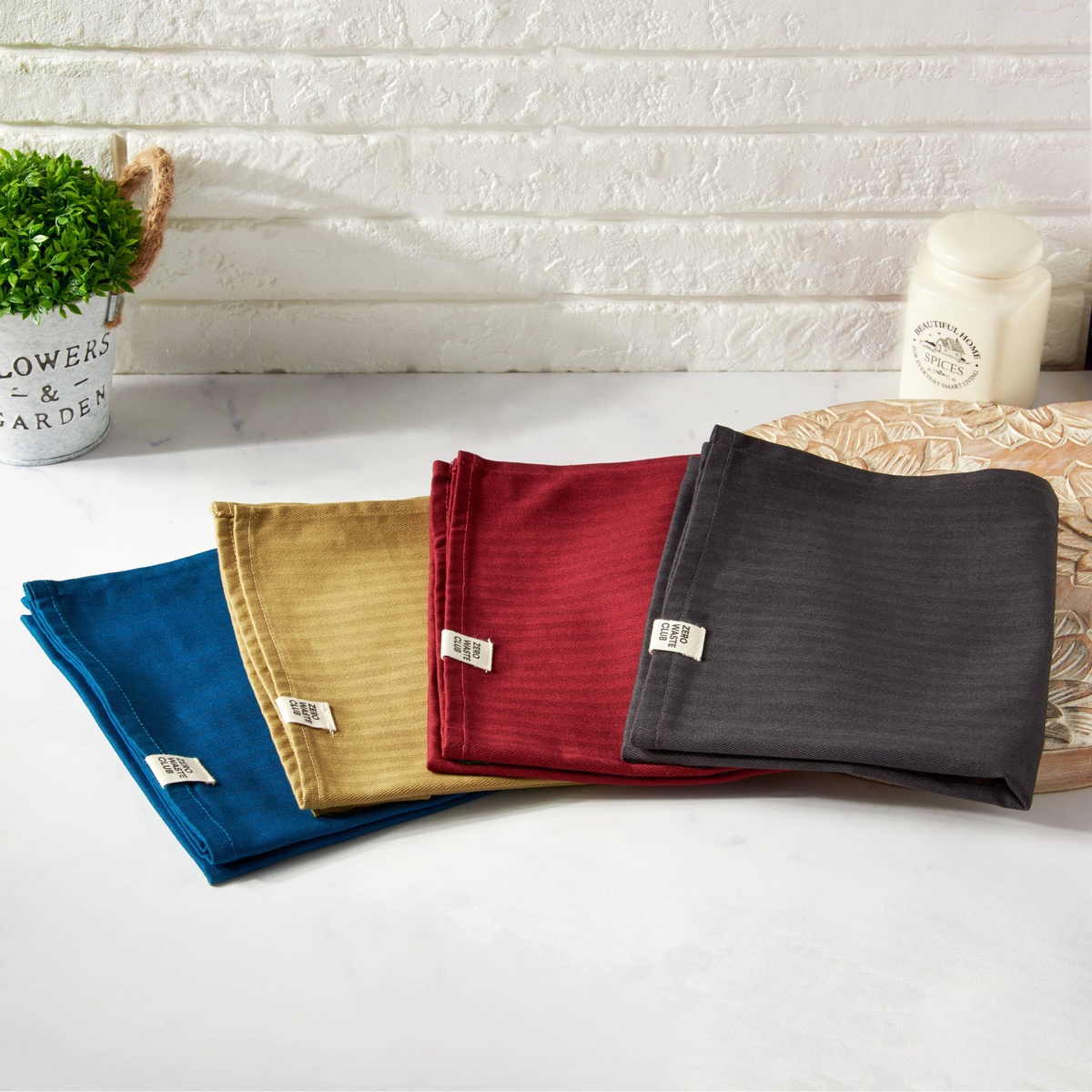 Zero Waste Club – Organic Cotton Tea Towels (Pack of 2) Zero Waste Club - Organic Cotton Tea Towels (Pack of 2) polyester - image 3