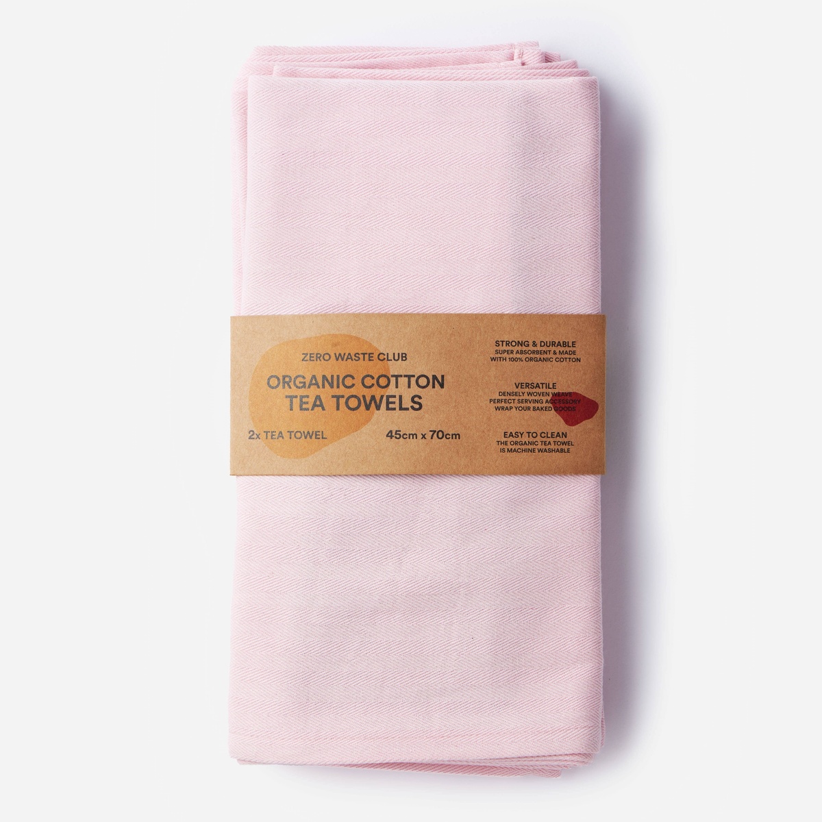 Zero Waste Club – Organic Cotton Tea Towels (Pack of 2) Zero Waste Club - Organic Cotton Tea Towels (Pack of 2) polyester - image 9