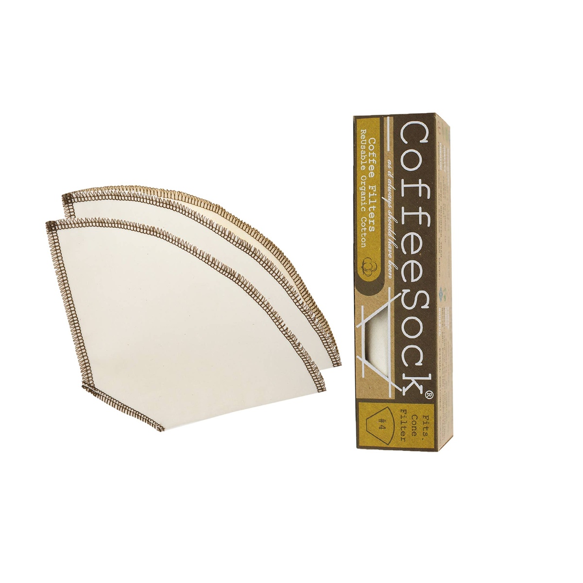 Coffeesock - Reusable Organic Coffee Filters - Drip Cone compostable