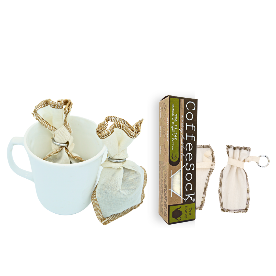 Coffeesock Reusable Organic Cotton Tea Filters (2pk) durable organic cotton