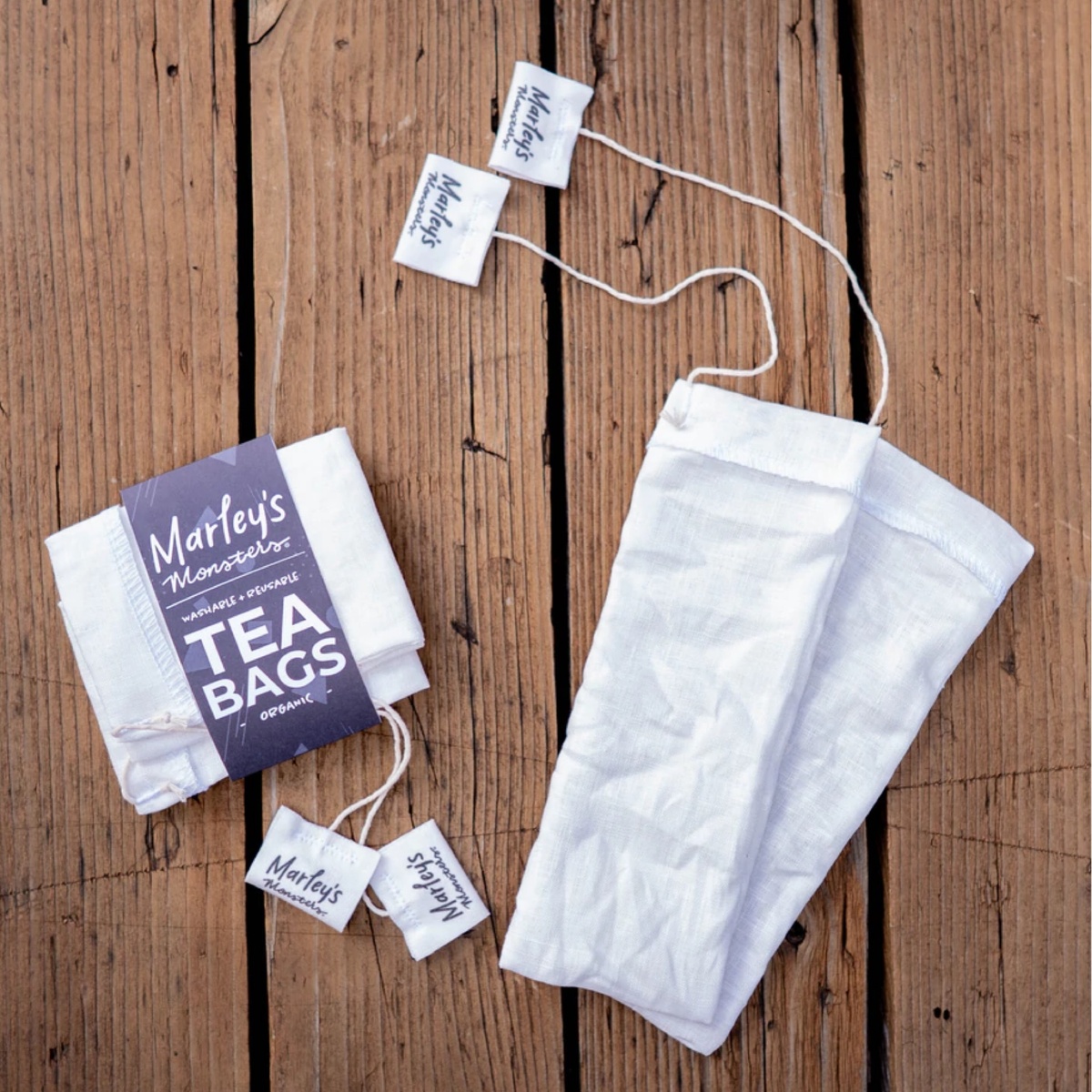 Marley’s Monsters – Reusable Sun Tea Bags KOGRCTBOC Marley’s Monsters - Reusable Sun Tea Bags organic unbleached linen