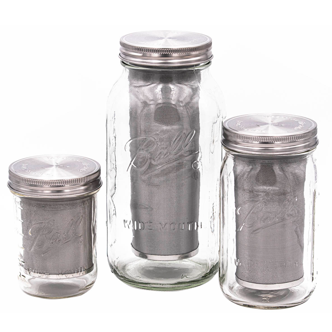 Mason Jar Lifestyle - Cold Brew Coffee and Tea Maker Stainless Steel Filter Kit