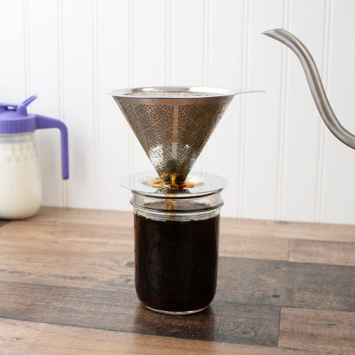 Mason Jar Lifestyle - Stainless Steel Pour Over Drip Coffee Filter for Mason Jars reusable - image 3