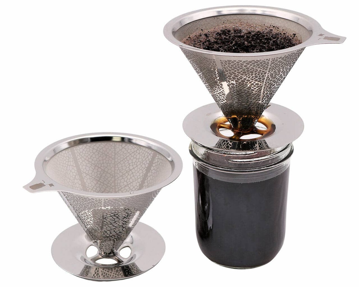 Mason Jar Lifestyle - Stainless Steel Pour Over Drip Coffee Filter for Mason Jars reusable