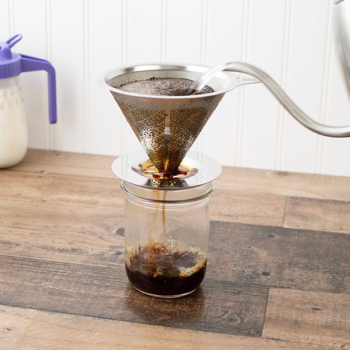 Mason Jar Lifestyle - Stainless Steel Pour Over Drip Coffee Filter for Mason Jars reusable - image 2