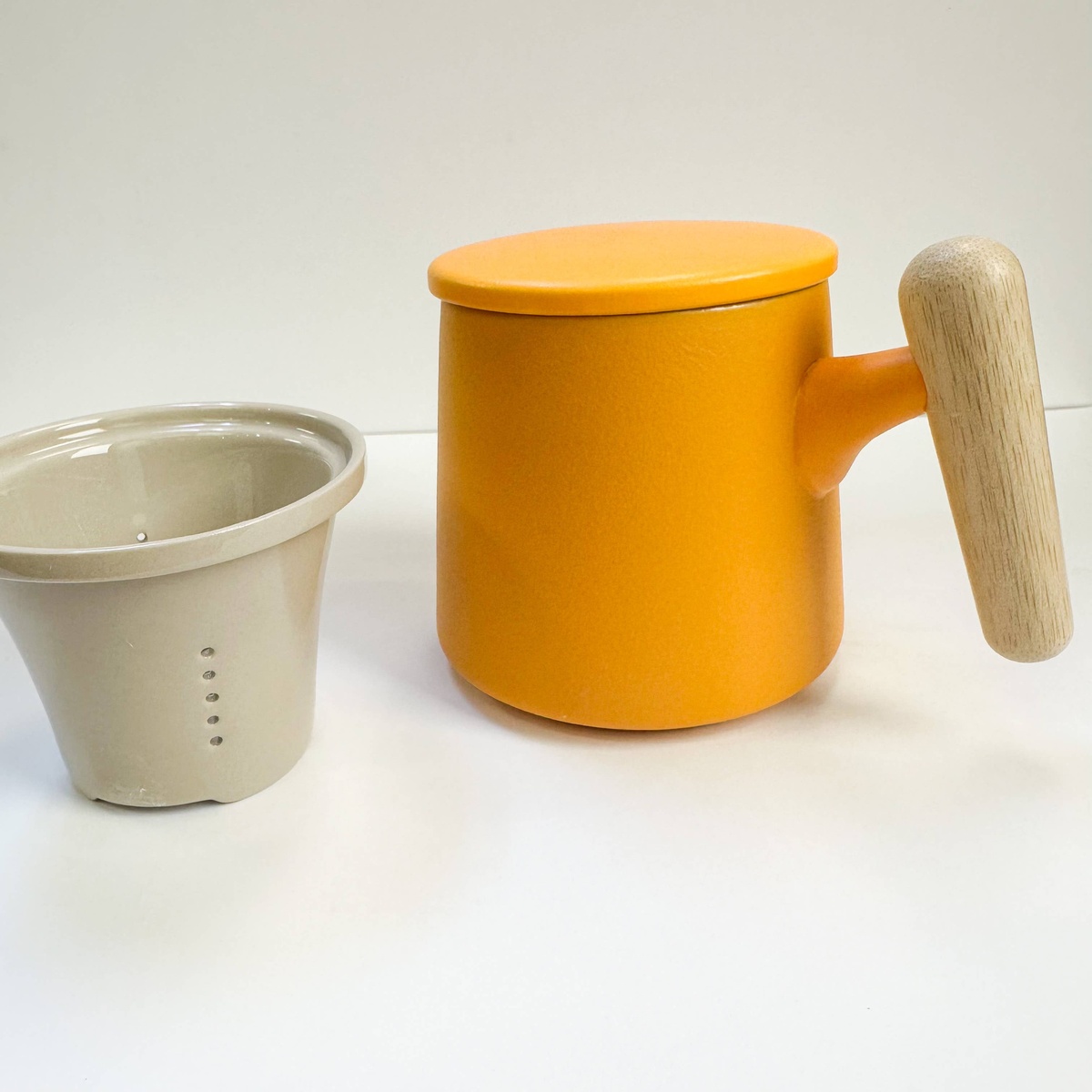 Smile Boutiques - Japanese Style Ceramic Mugs with Infuser natural bamboo handle - image 5