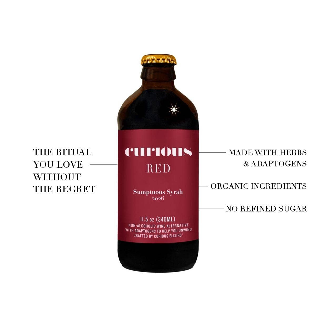 Curious Elixirs – Curious Red Nonalcoholic Wine THCRELXRDWN Curious Elixirs - Curious Red Nonalcoholic Wine - image 3