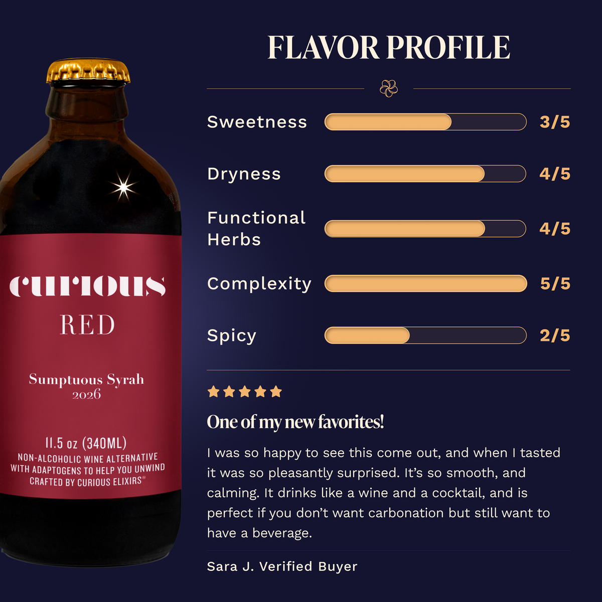 Curious Elixirs – Curious Red Nonalcoholic Wine THCRELXRDWN Curious Elixirs - Curious Red Nonalcoholic Wine - image 2