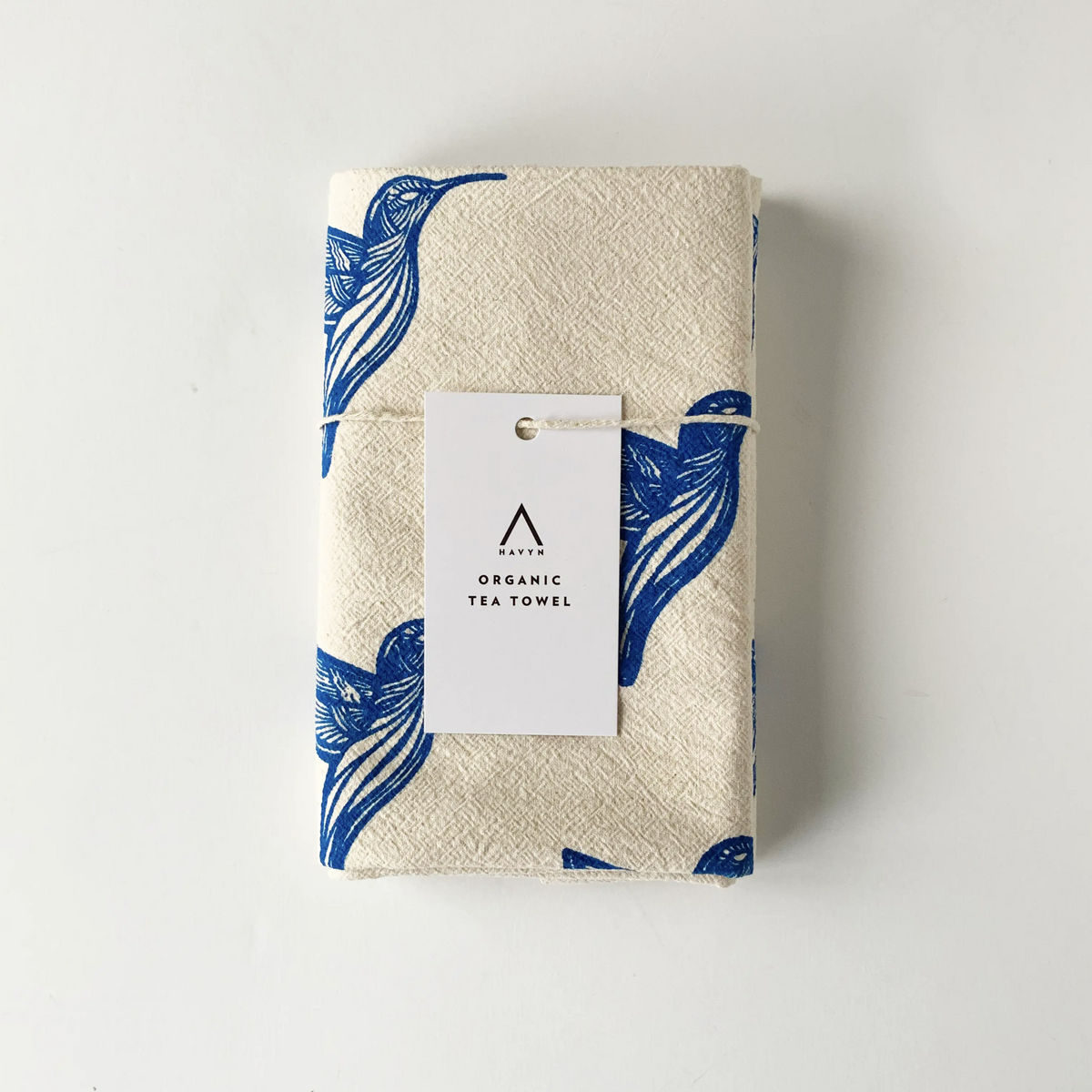 Havyn - Organic Cotton Tea Towels, Hand Printed organic towels so position