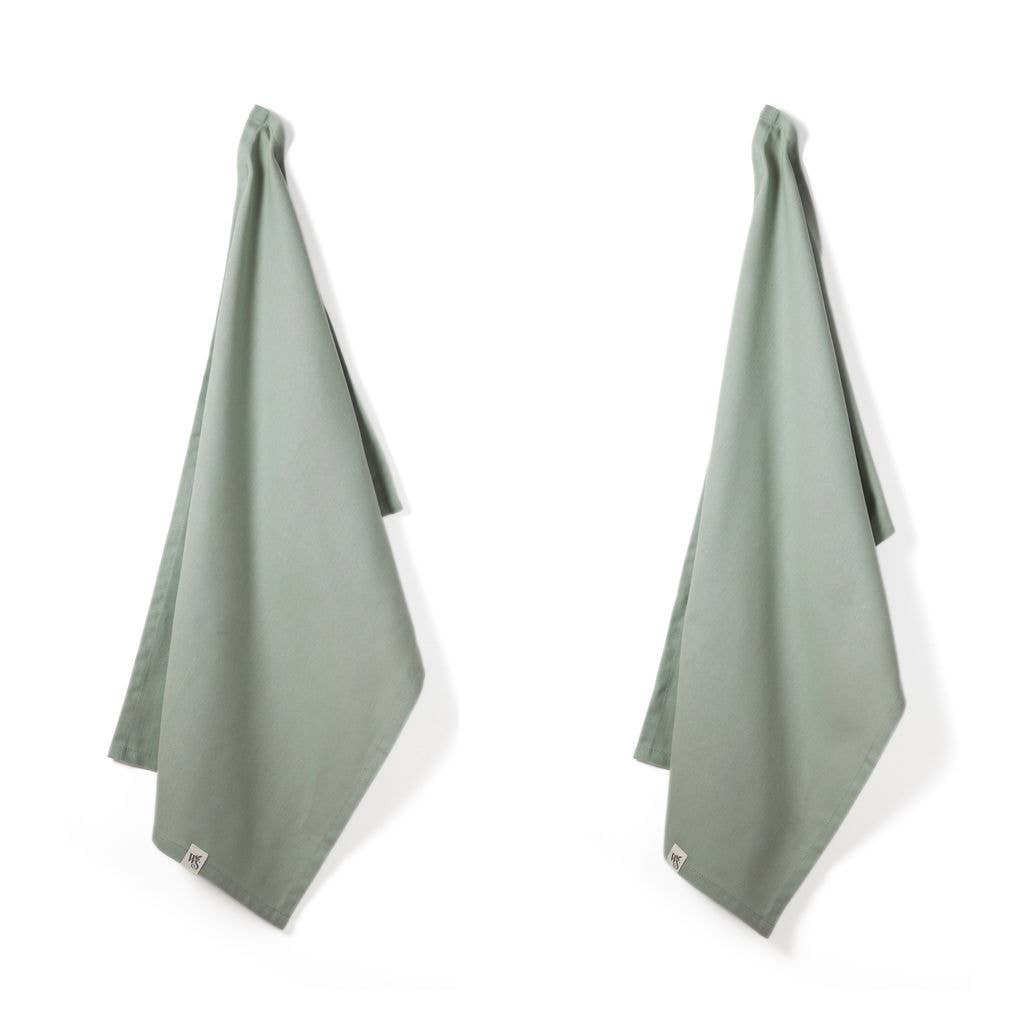 Wild and Stone - Organic Cotton Tea Towels (Set of 2) | Herringbone Weave - image 2