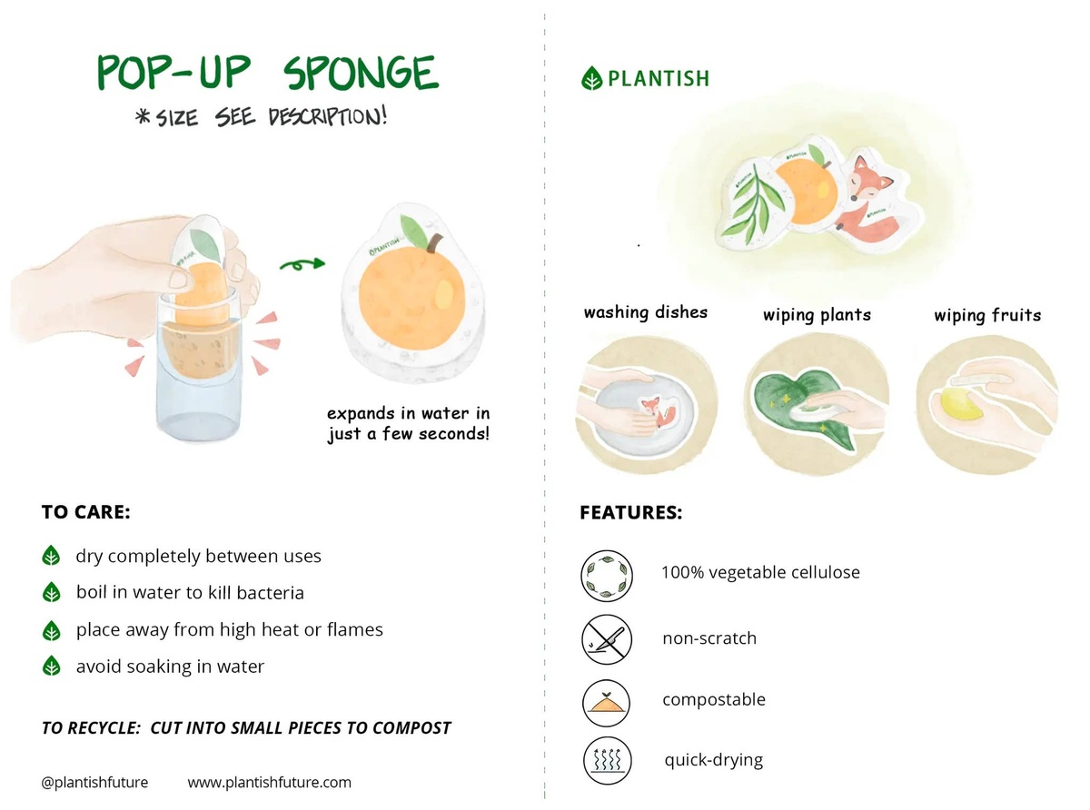 Plantish - Holiday Pop up Sponges (Cuddle Buddies) compostable - image 8