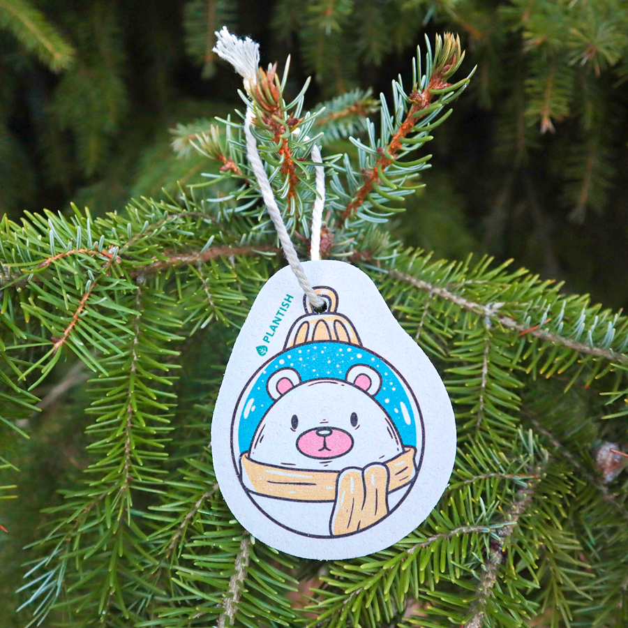 Plantish – Holiday Pop up Sponges (Polar Pals) Plantish - Holiday Pop up Sponges (Polar Pals) compostable - image 3