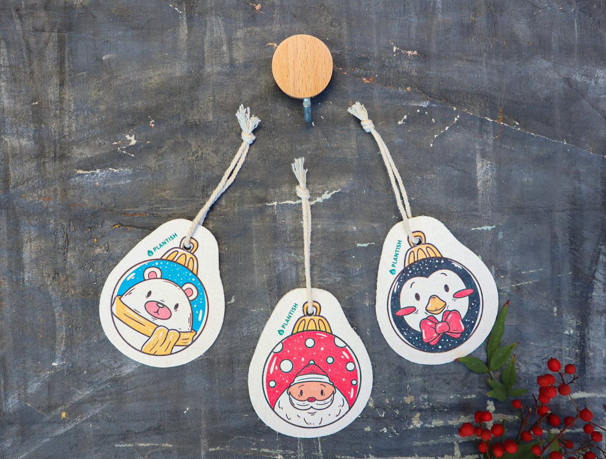 Plantish – Holiday Pop up Sponges (Polar Pals) Plantish - Holiday Pop up Sponges (Polar Pals) compostable - image 2